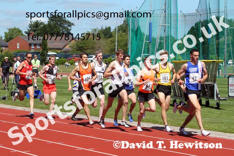 Senior mens 1500 metres, 2021 Northern Senior and Under-20s Champs., Leigh. Photo: David T. Hewitson/Sports for All Pics